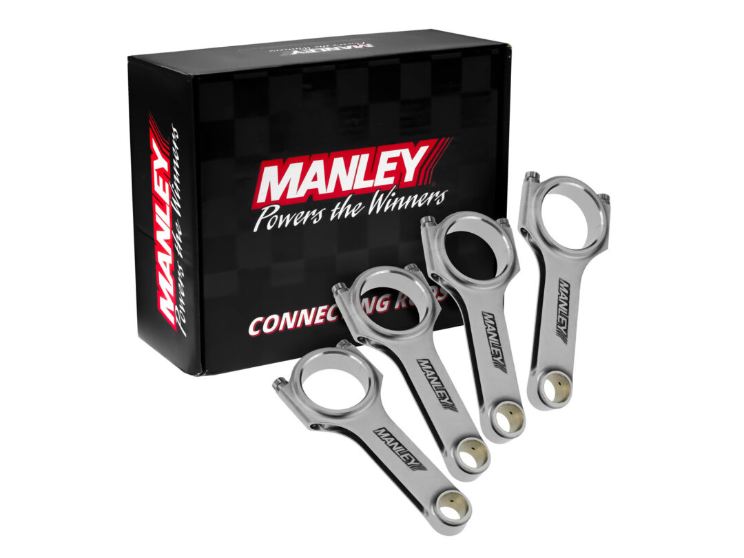 Manley H-beam Plus kaltiniai švaistikliai Mitsubishi Lancer EVO 3-9 (4G63T), Eclipse GST/GSX (7 varžtų 4G63T 1992.5-1999) 22 mm kaištis (H-Plus)