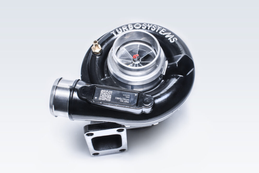 Turbokompresorius TurboSystems HTX2754B1 oro išėjimo anga 90 laipsnių kampu