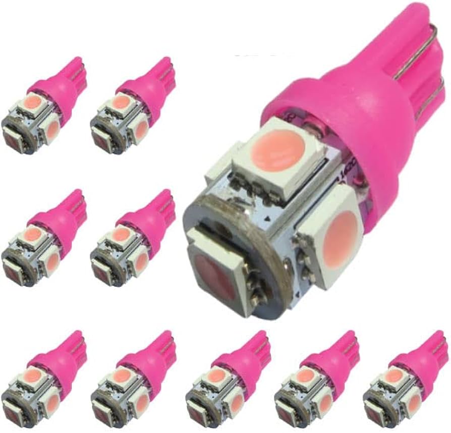 T10 LED - Mėlyna/Rožinė